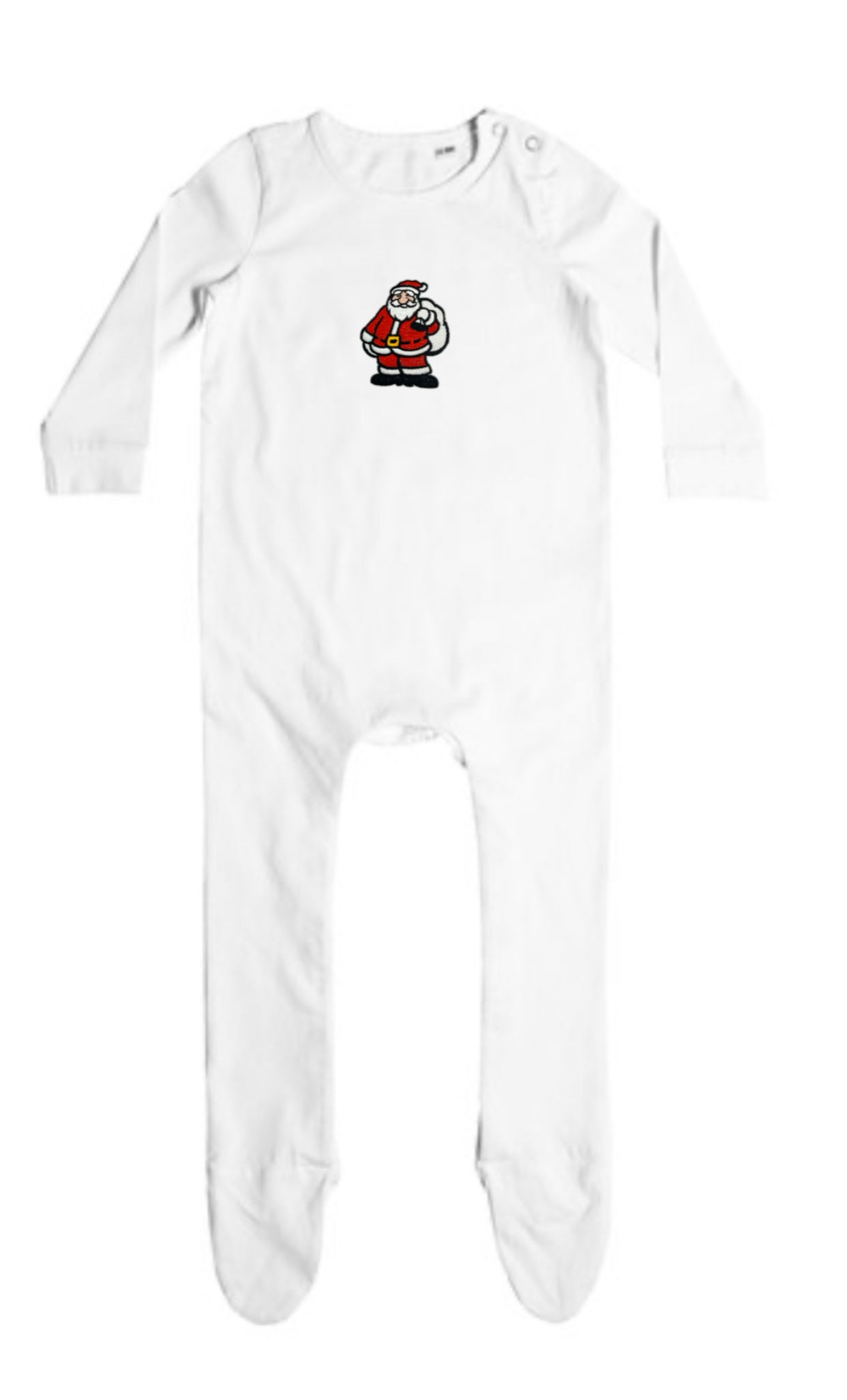 White Sleepsuit with a choice of Design either Teddy, Reindeer or Father Christmas