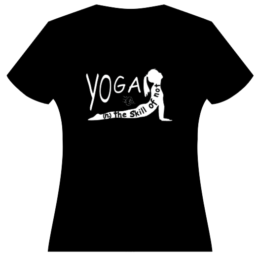 Yoga in the skill of Print on Front of Teeshirt