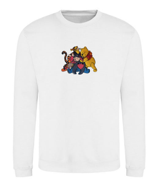 Winnie The Pooh & Friends White Sweatshirt For Adults & Children