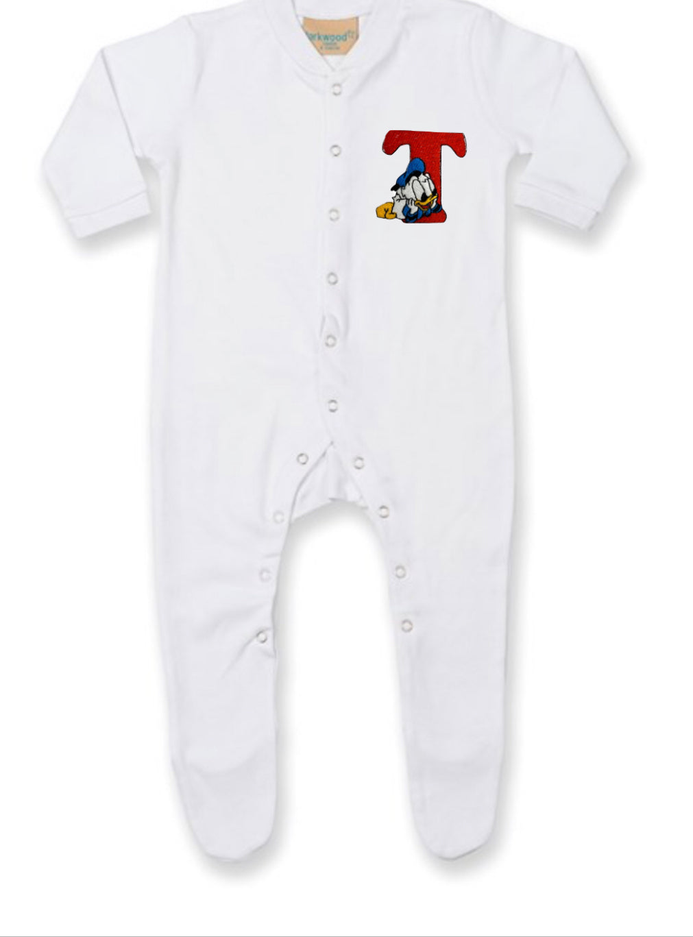 Disney Initials White Sleepsuit