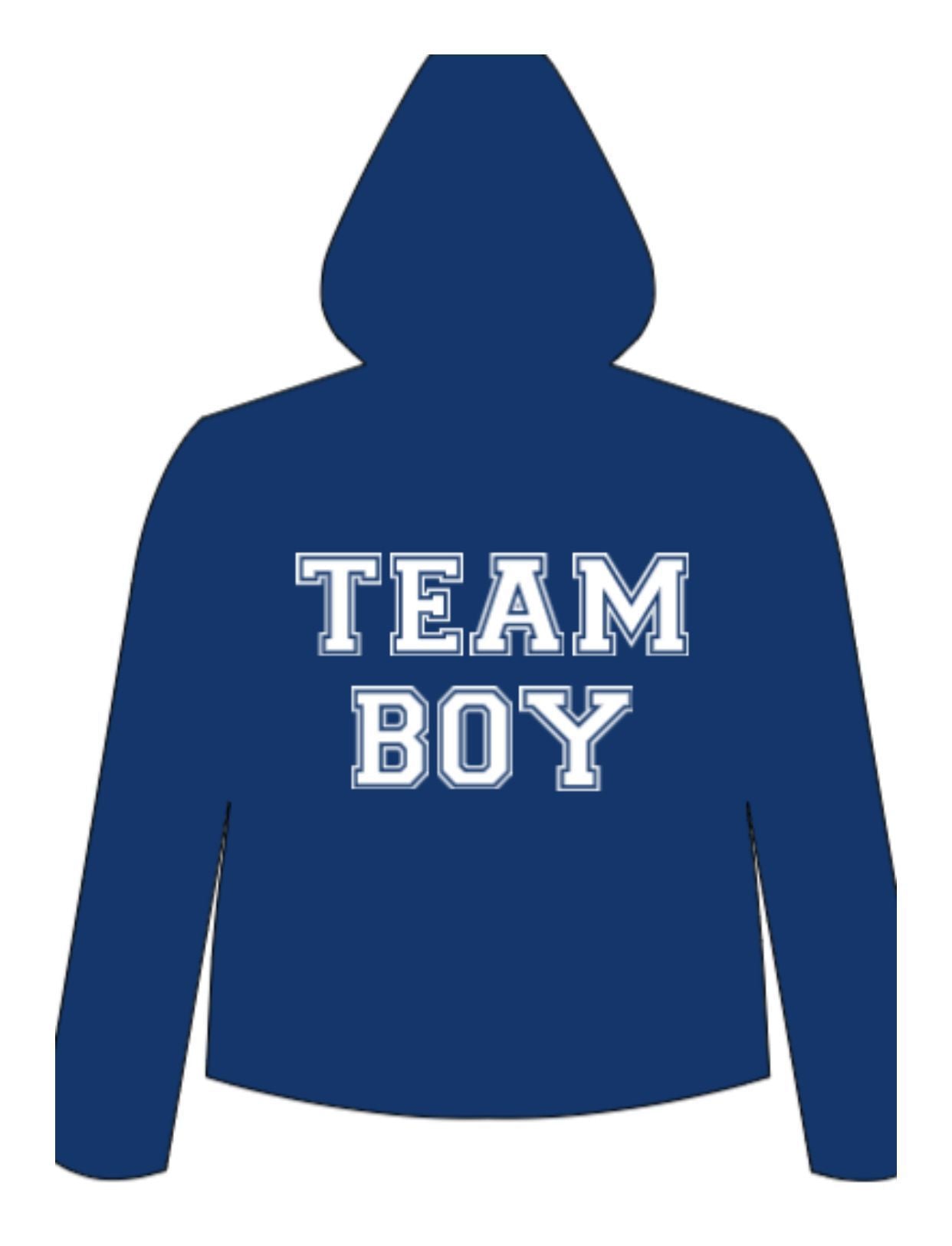 Adult Baby Shower Reveal Team Boy or Team Girl Hoodie