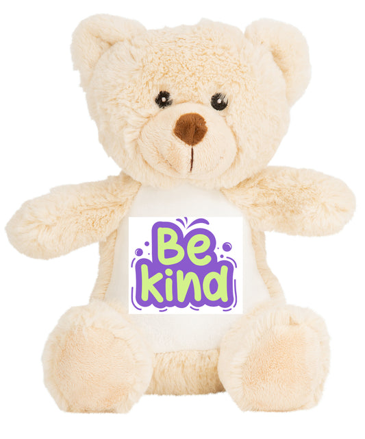 Slogan Teddy available in White, Blue, Pink and Brown