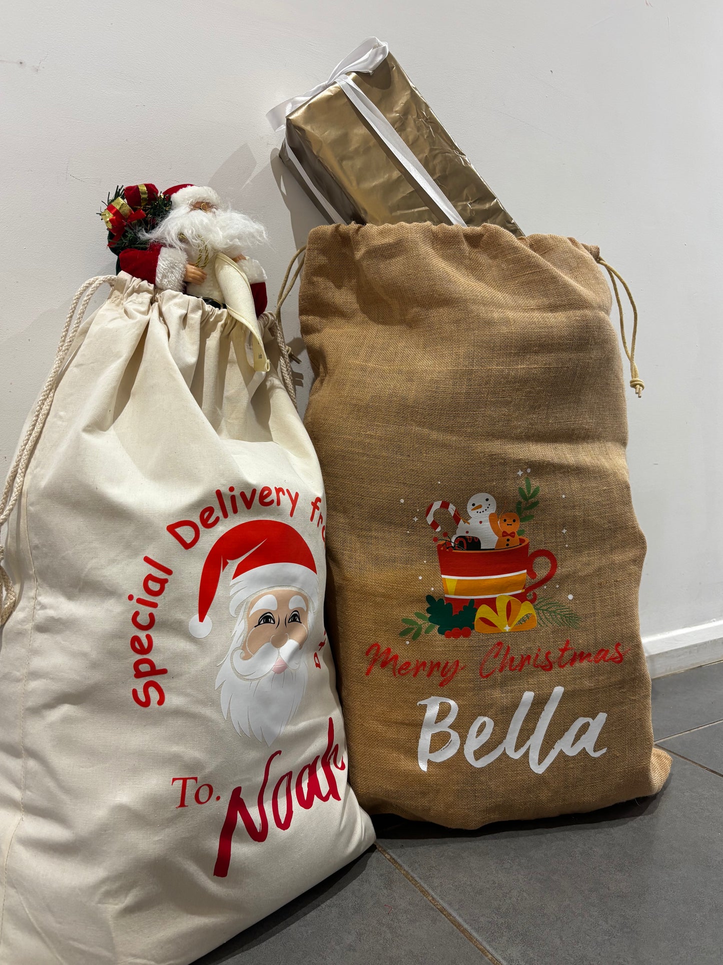 Personalised XLarge Cotton Santa Sack