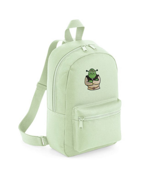 Embroidered Shrek Backpack available in Green and White