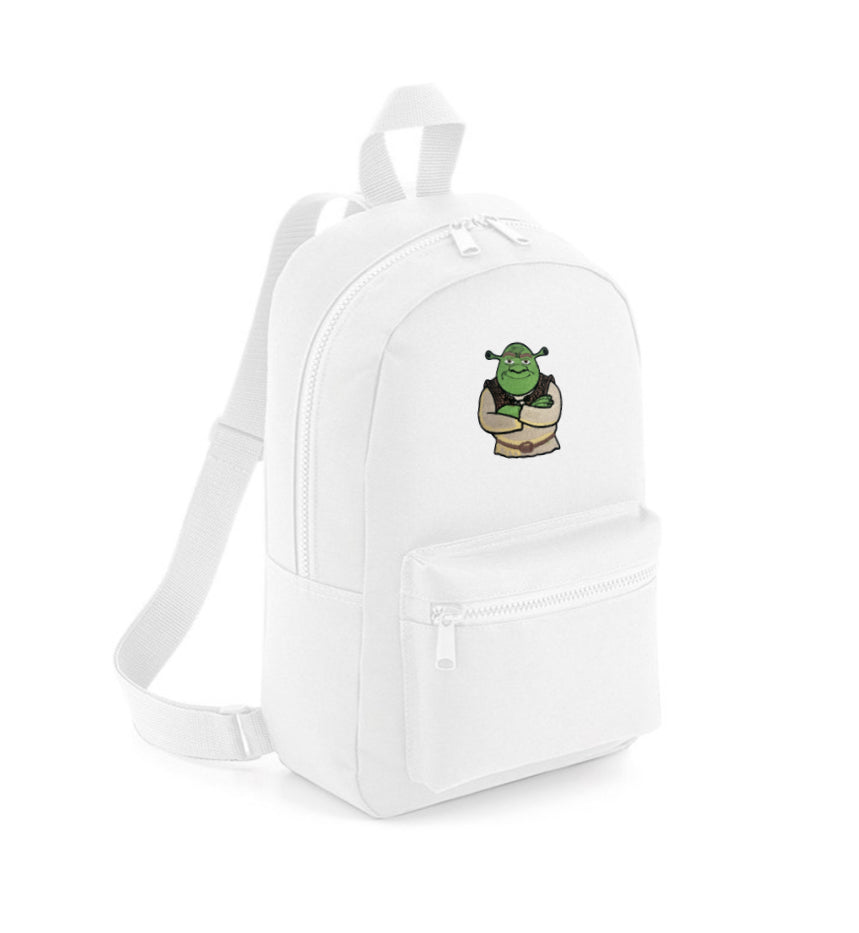 Embroidered Shrek Backpack available in Green and White