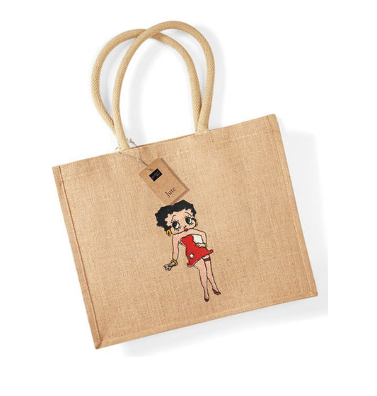 Betty Boop Classic Shopper with Colour Handle