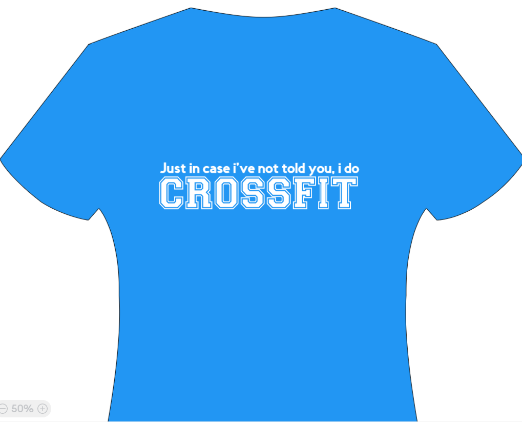 Teeshirt with Crossfit printed across the Back