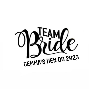 Personalised Team Bride Hen Party Teeshirts