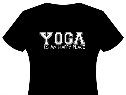 Yoga Print on front of Teeshirt