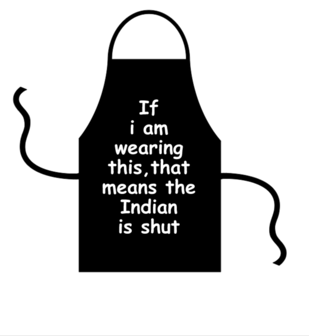 Indian Shut Black Apron
