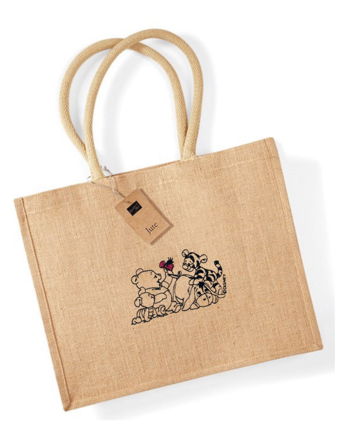 Winnie The Pooh & Friends Silhouette Classic Shopper Jute Bag