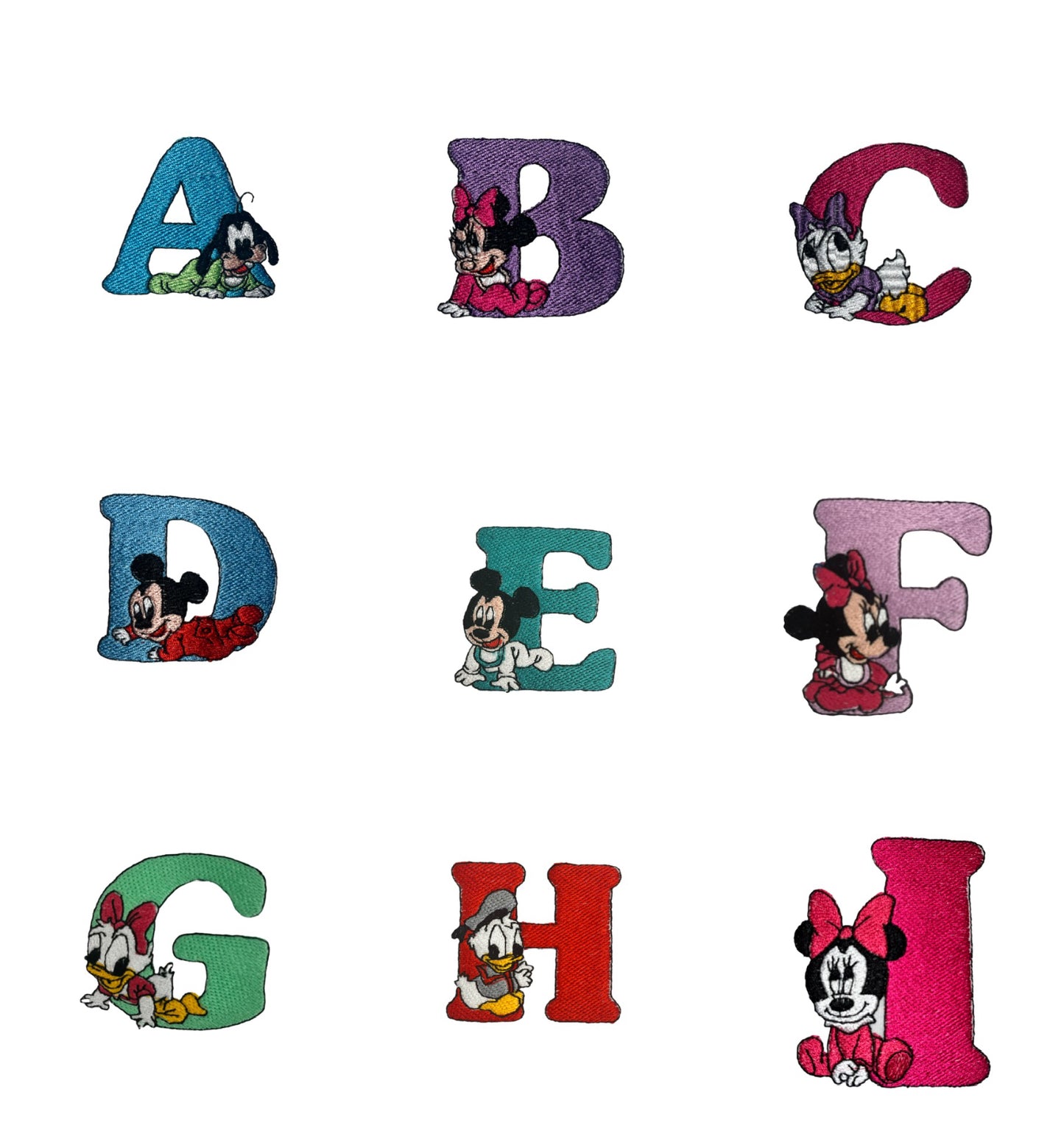 Disney Initials Blanket available in White, Pink or Blue