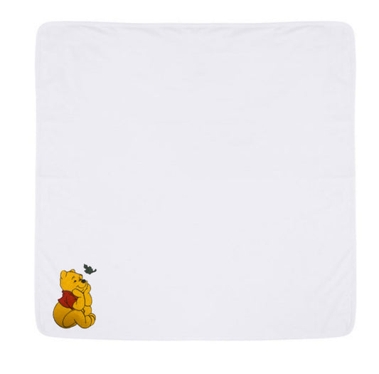 Winnie The Pooh Blanket available in White, Pink or Blue