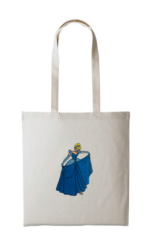 Cinderella Long Handle Cotton Tote Bag For Life