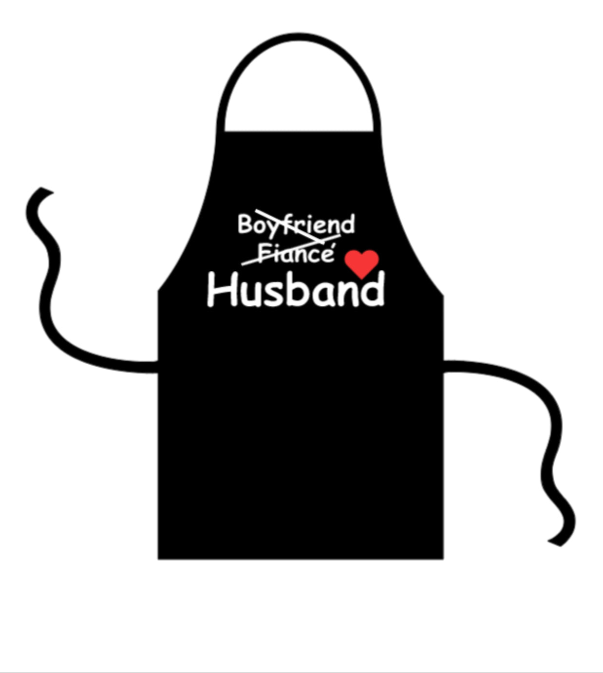 Boyfriend, Fiancé Husband Black Apron