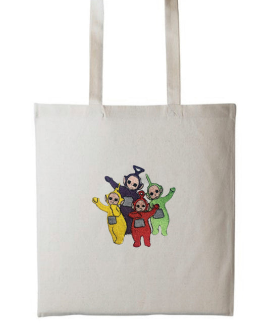 Teletubbies Long Handle Cotton Tote Bag For Life