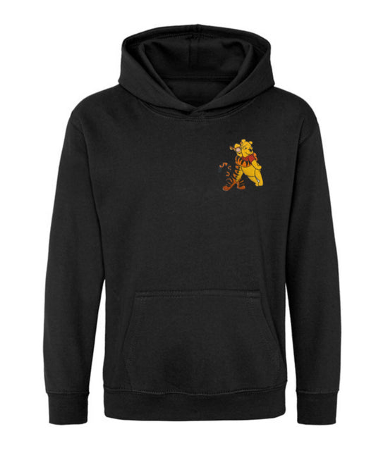 Winnie The Pooh & Tigger Black Hoodie For Adults and Children